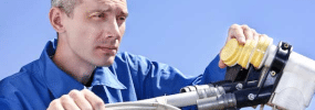 Cable installer working overtime